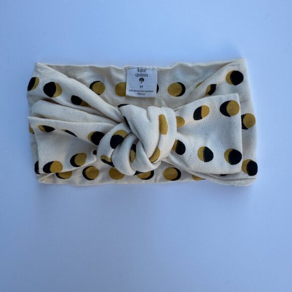 Kate Quinn Head Bow Twin Set | 2-Pack | Cream + Mustard Moon Phases | 6–12M (M) - Picture 3 of 5